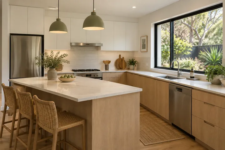 Kitchen: AI-generated illustrative placeholder, not a photograph of 13 Olive Street